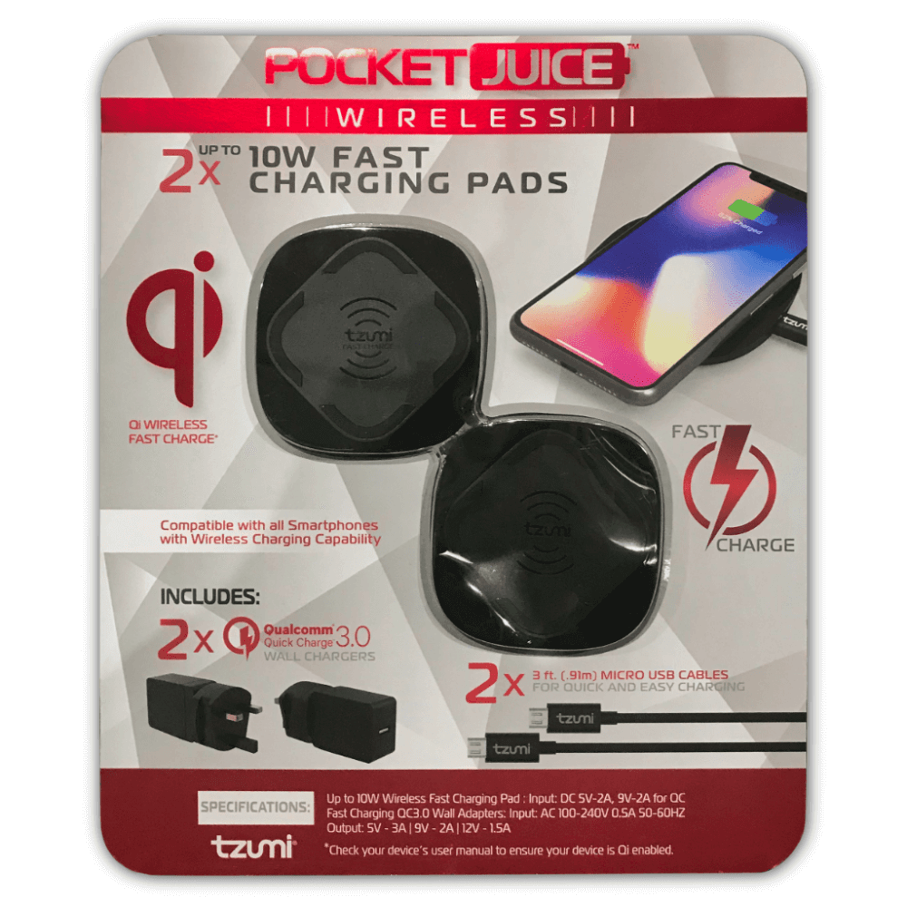 Pocket Juice Wireless 10W Fast Charging Pads 2Pack Home Buy today